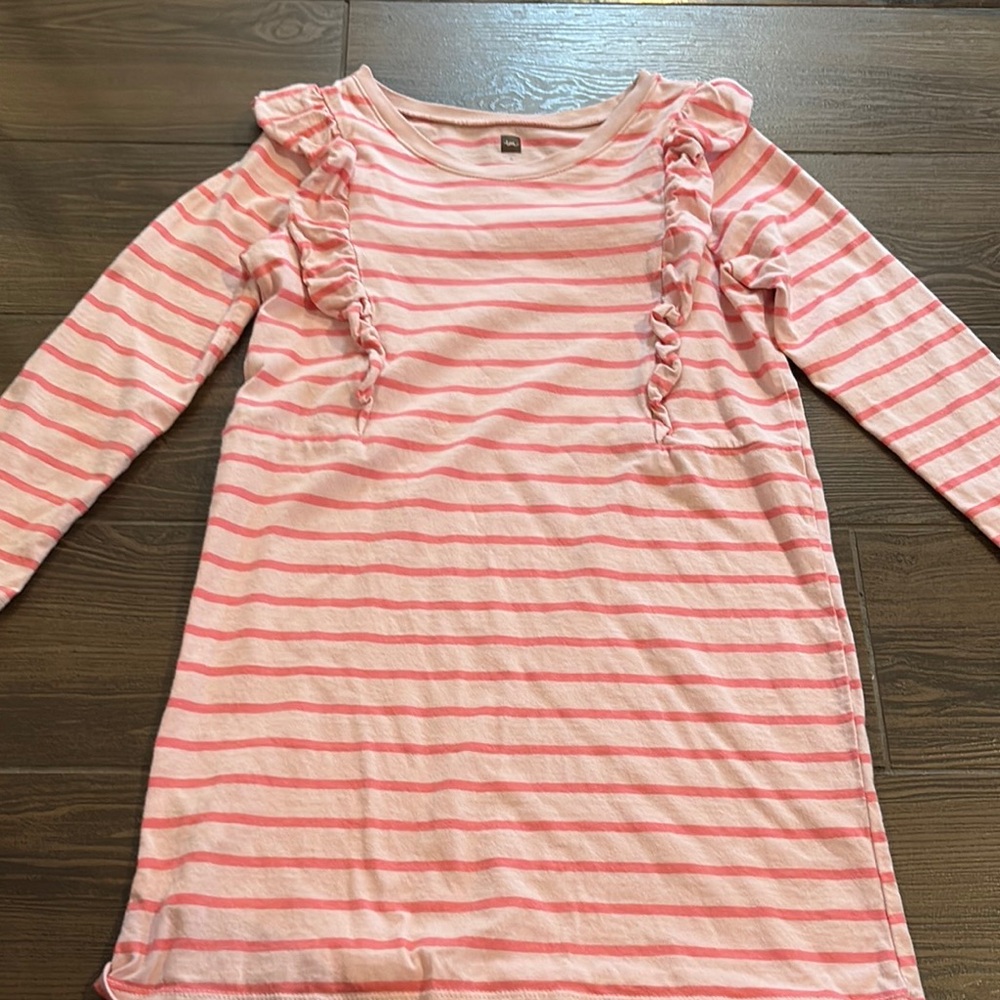 Tea Collection Pink Striped Kids Dress